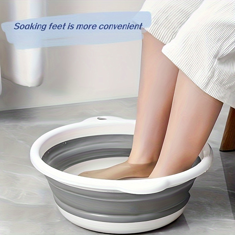 

Portable Collapsible Foot Bath Spa - 1-pack Deluxe Foot Soaking Tub For Deep Relaxation, Unscented, Non-electric, Home Spa Pedicure Basin - Easy Storage And Convenient Use