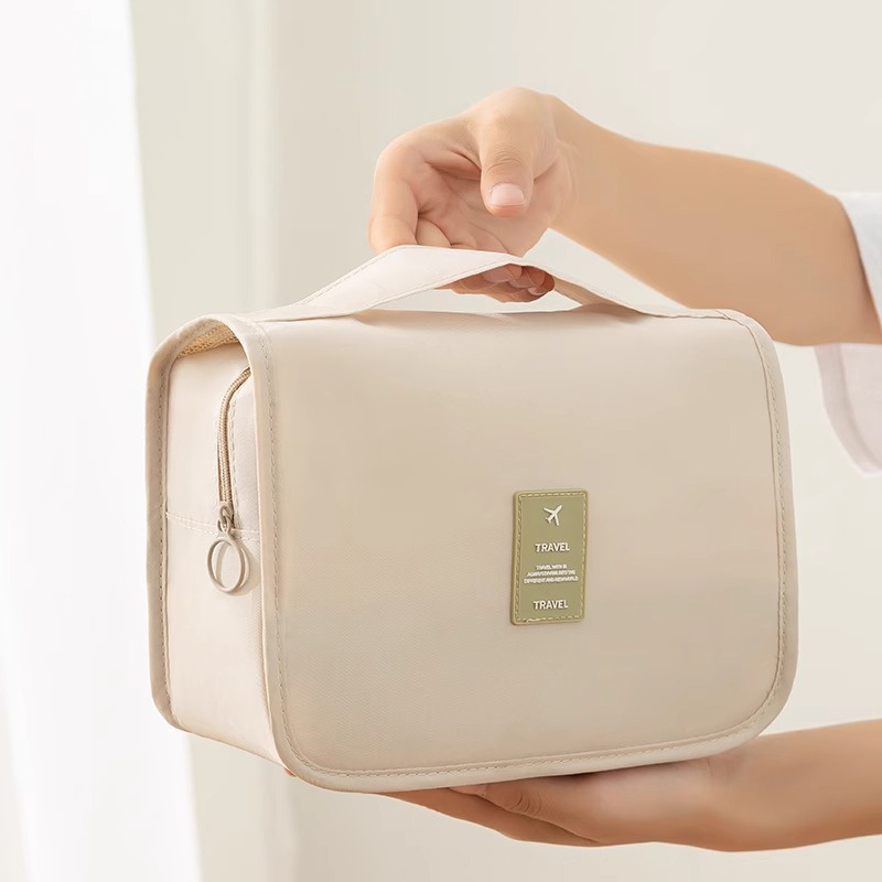 TEMU 1pack Toiletry Bag For Women Men Hanging Makeup Bags Organizer Travel Wash Bag For Women Cosmetic Bag Waterproof Bathroom Shower Bag With Hook