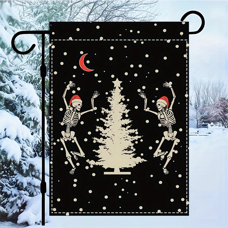 

Merry Christmas Polyester Garden Flag - Double-sided, Weatherproof, Washable Yard Banner - Holiday Outdoor Decoration, Multipurpose Front Porch & Lawn Flag, No Electricity Needed, 12x18 Inch