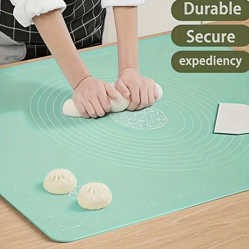 extra thick non stick silicone pastry mat 19 7x15 8in bpa free non slip surface for baking pizza cake dough   tool details 2