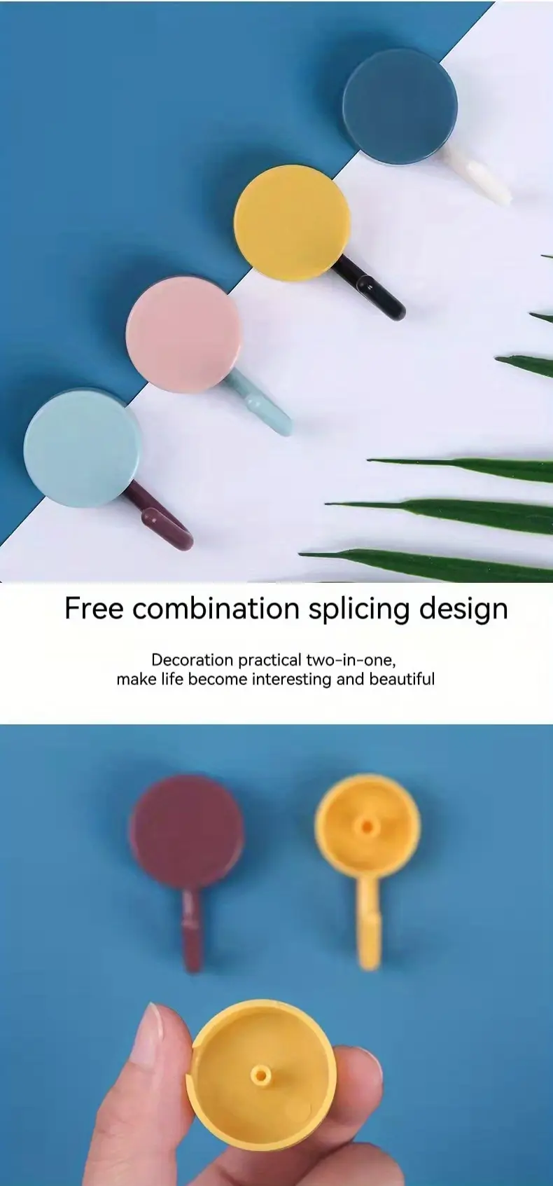 10pcs adhesive wall hooks key hooks coat hangers waterproof utility hanging self adhesive towel hook for kitchen bathroom bedroom entrance door details 2