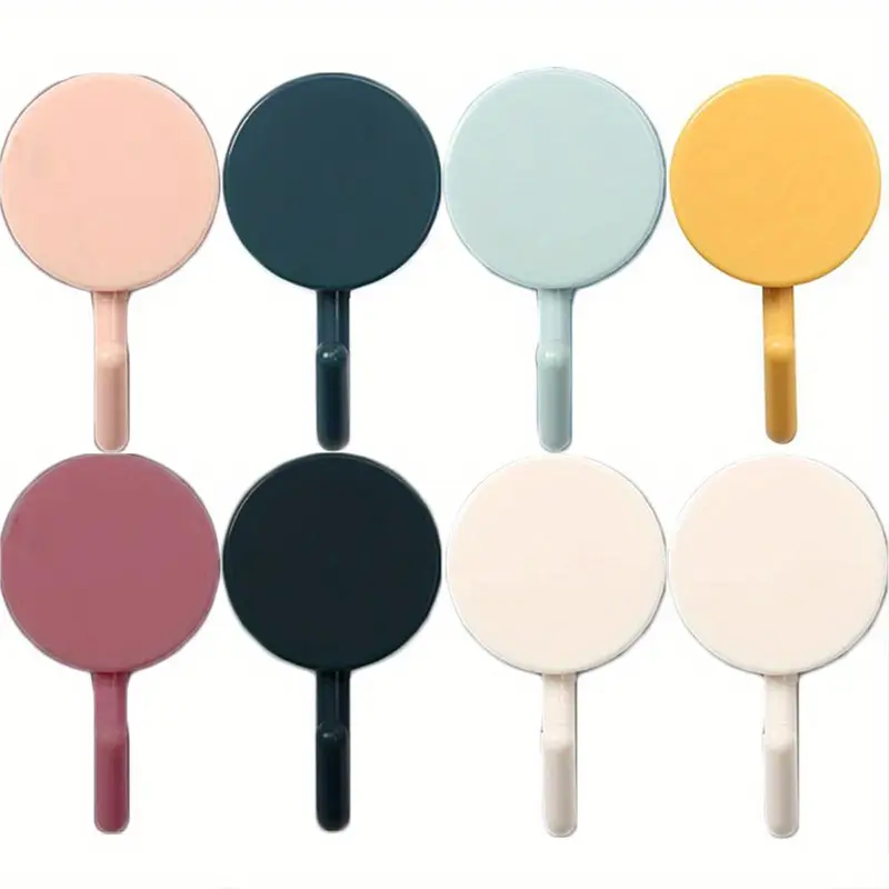 10pcs adhesive wall hooks key hooks coat hangers waterproof utility hanging self adhesive towel hook for kitchen bathroom bedroom entrance door details 3