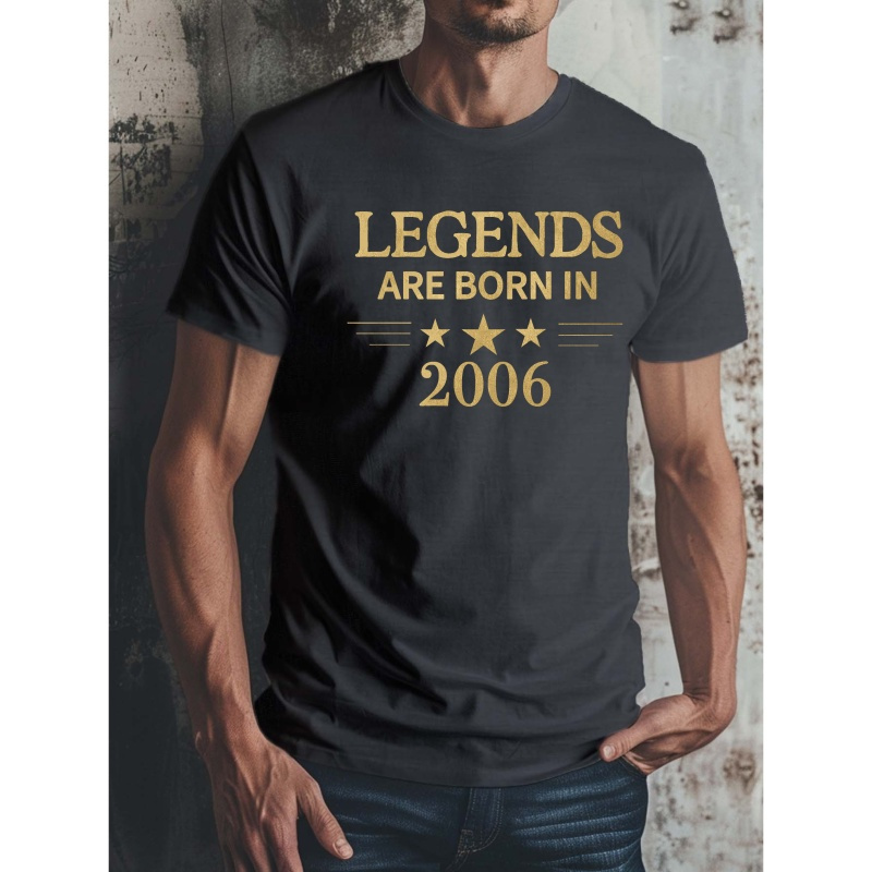 

Limited Edition 2006 Legend Printed Men's Casual Crew Neck Sport T-shirt For Summer - Polyester Material