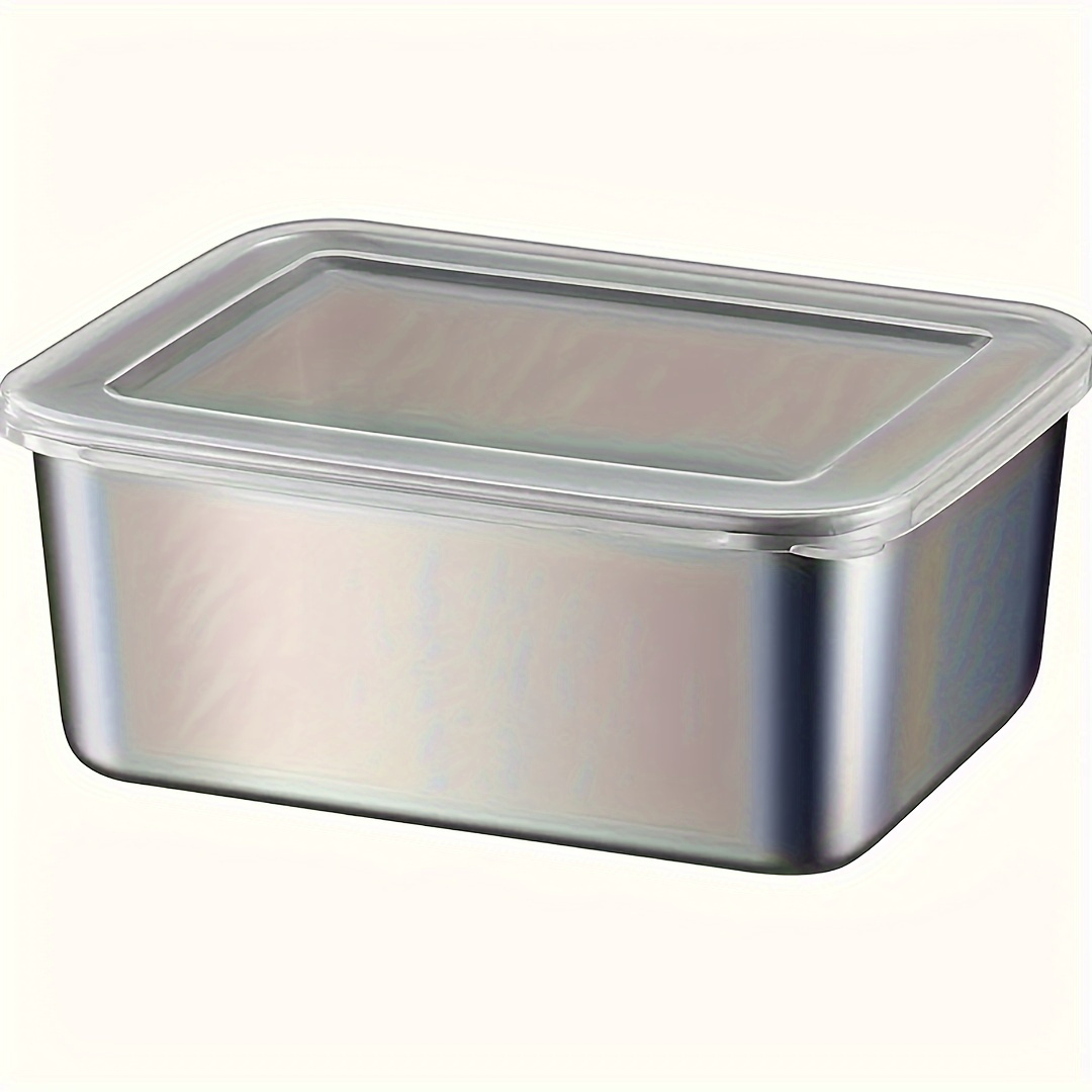 Image of Versatile Stainless Steel Food Storage Container With Leak-proof Lid - "rust-resistant" - Perfect For Leftovers, Fruits & Vegetables | Dishwasher To Clean