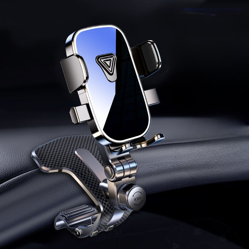 

5th Gen Car Phone Mount - Dashboard & Windshield Compatible, Anti-vibration Grip For Smartphones