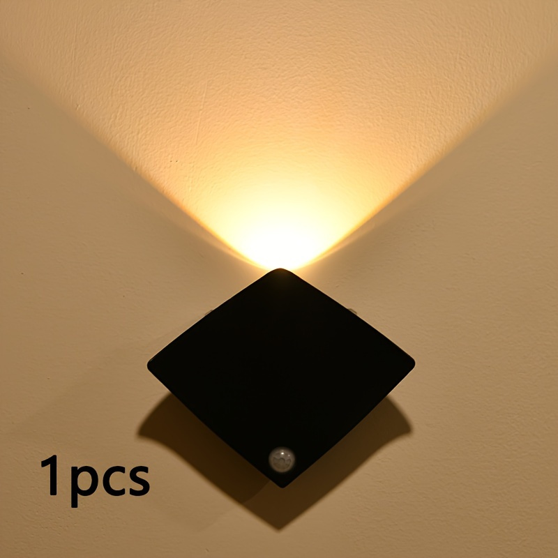 TEMU 1/2/4pcs A Hole Free Magnetic Led , Motion Sensor Wall Light, Animal Art Design, Adjustable Brightness, Ip44, Usb Rechargeable, Design, Home