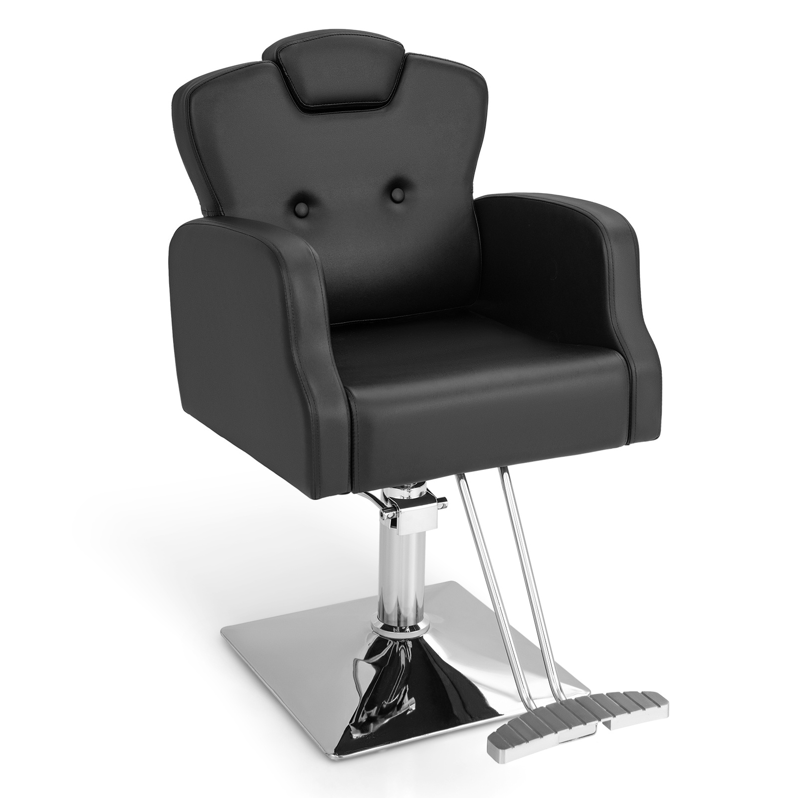 Image of Heavy Duty Hydraulic Barber Chair, Salon Chair W/ Swivel, Adjustable Headrest & Seat Height, Heavy Duty Hydraulic Pump, Hair Salon Equipment With 150 Kg Weight Capacity