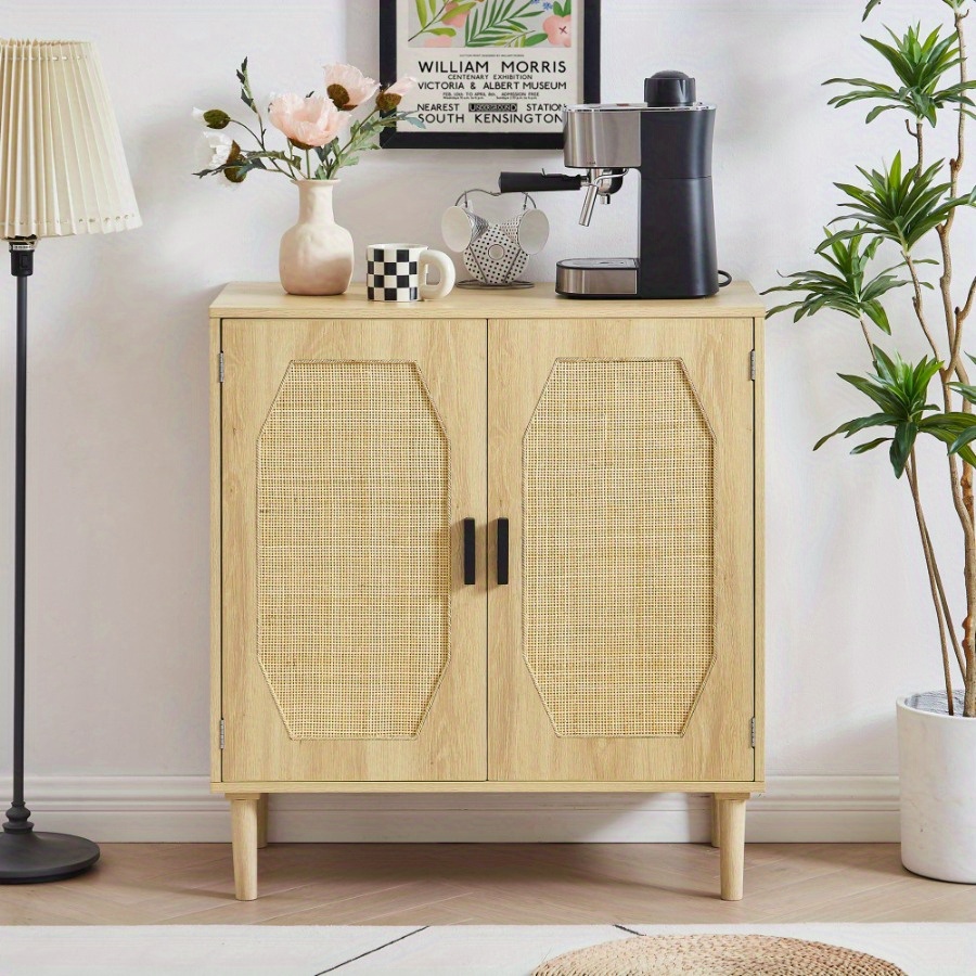 Kitchen Storage Cabinets Rattan Decorative Doors Buffets - Temu