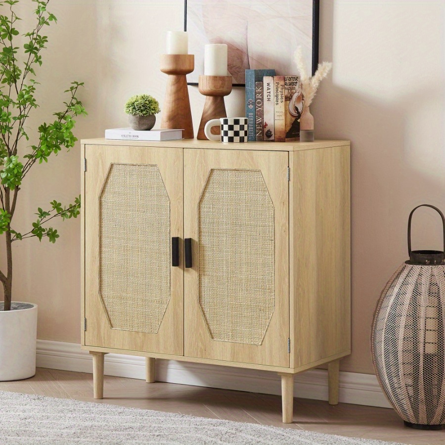 Kitchen Storage Cabinets Rattan Decorative Doors Buffets - Temu