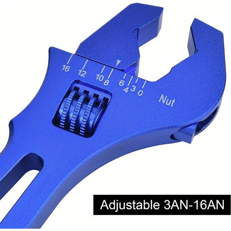 

3an-16an Adjustable Wrench Blue Aluminum Tool Spanner For Hose End Fitting