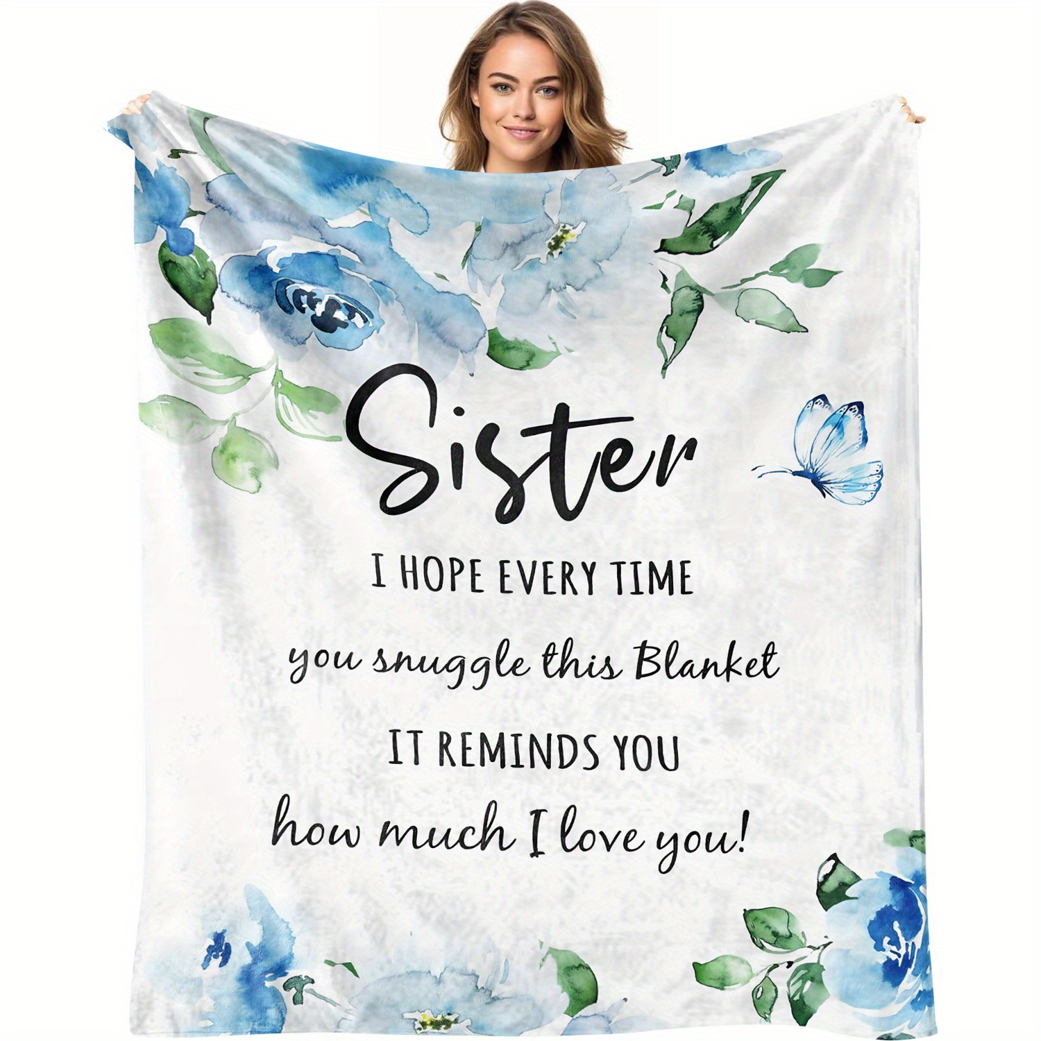 

Sister Blanket - For Birthdays & Anniversaries, For Or Bed,