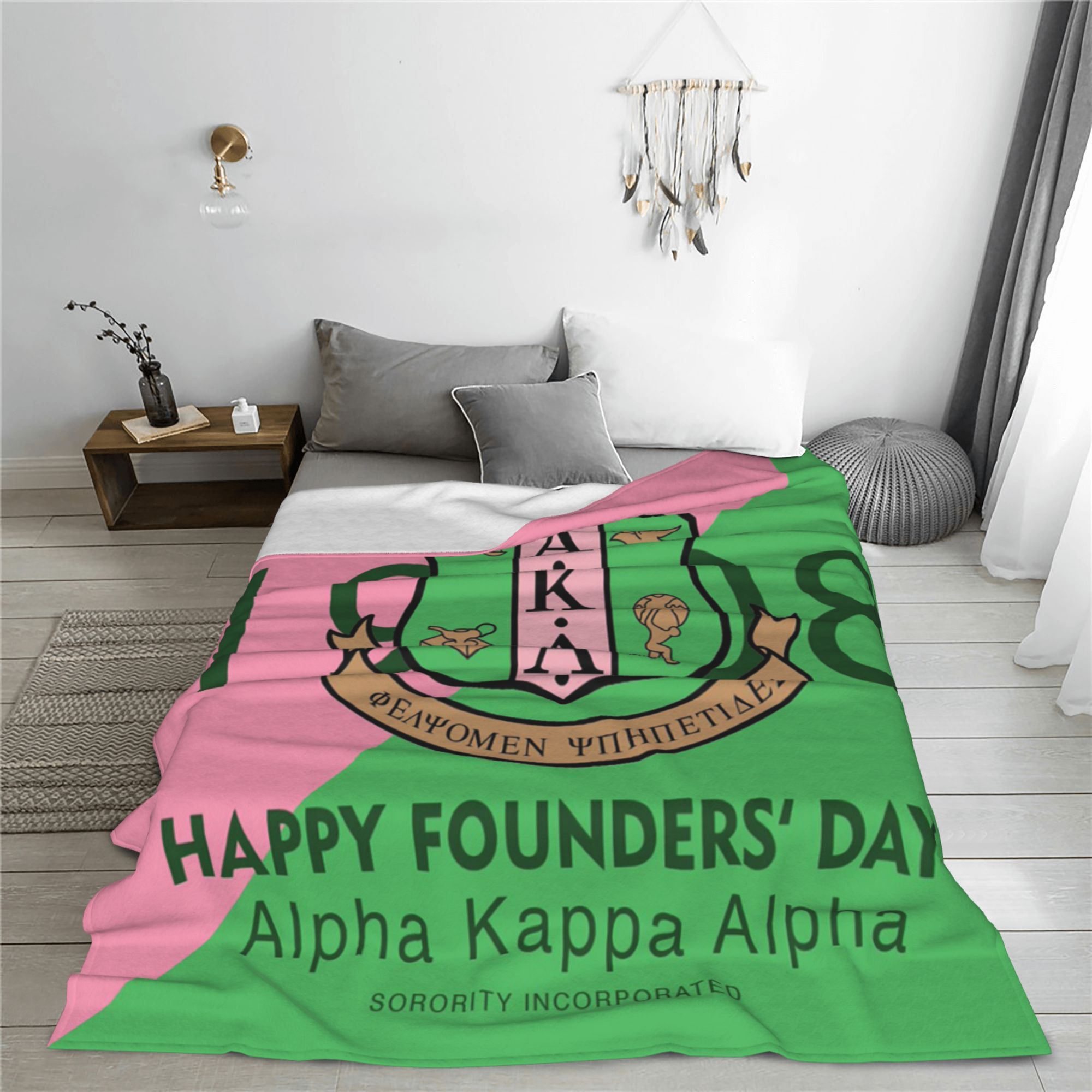 

Alpha Alpha Sorority ' Day Celebration Throw Blanket - Digital Print Flannel Fleece, Non-woven Polyester Fabric, All Seasons Glam Style, Soft & Cozy Multifunctional Nap Throw, Perfect Birthday Gift