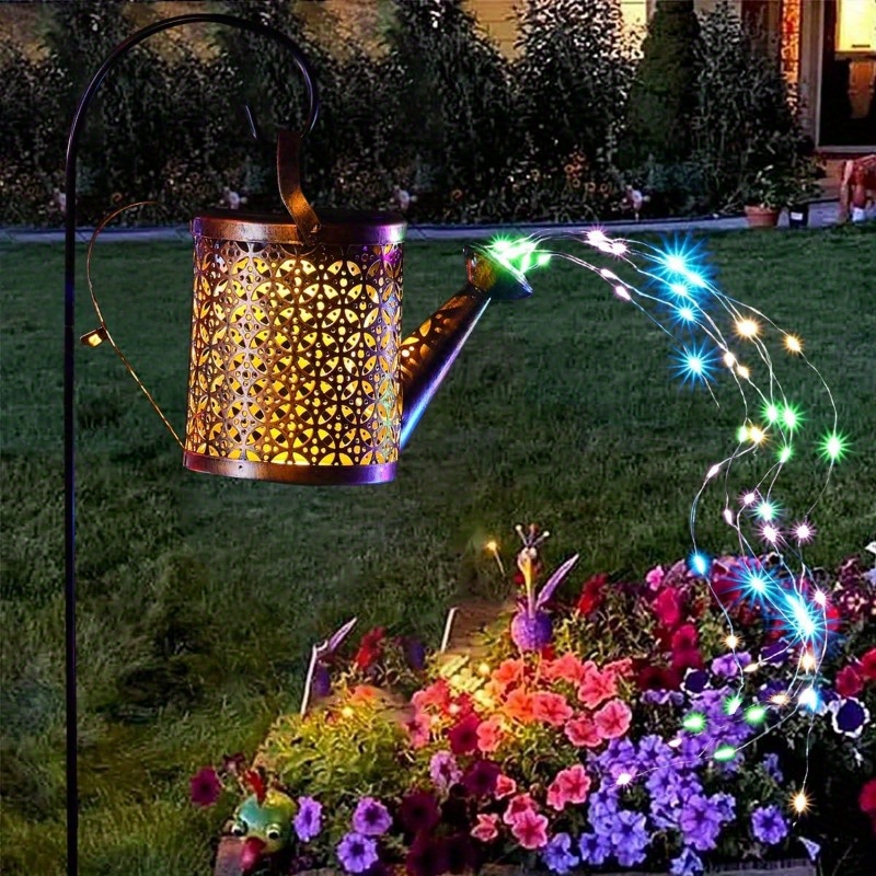 TEMU 1/2pcs Watering Can Lights, Copper Solar Garden Lights For Outdoor, Pathway, Yard, Deck, Lawn, Patio, Walkway, Solar Lights For Outside,