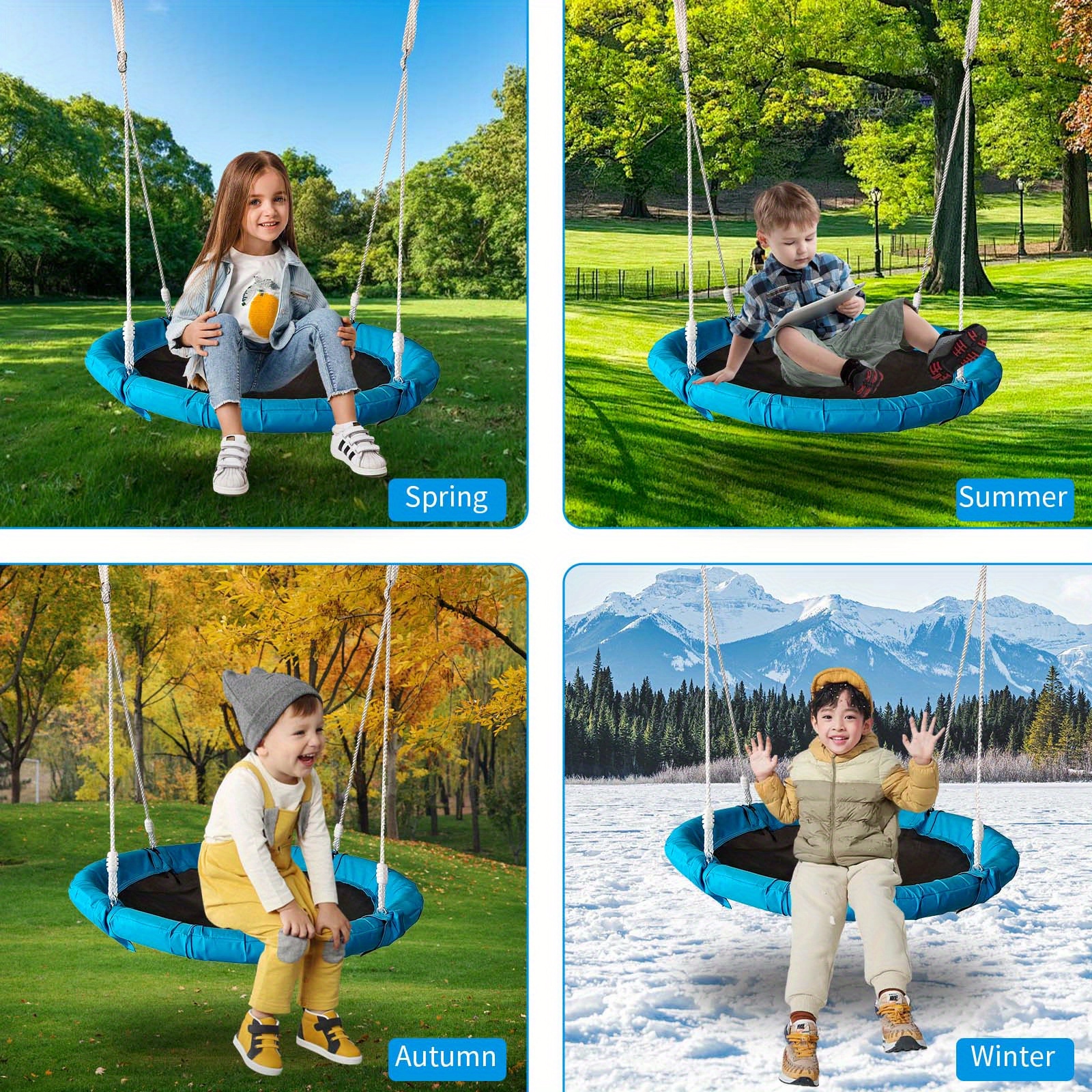 Round Swing Seat Metal Swing Frame Tray Outdoor Temu