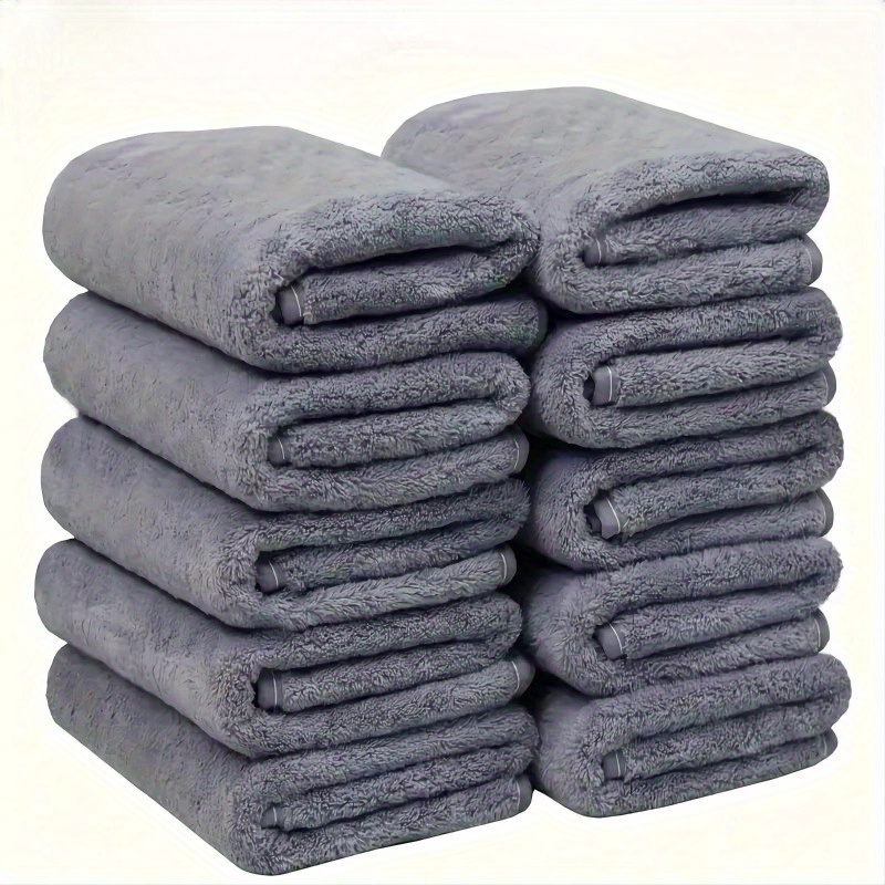 TEMU 10-pack Fleece Towels, 15.75x31.5 , Super Soft & Absorbent, -functional Cleaning Towels For Home, Gym, Spa, Use