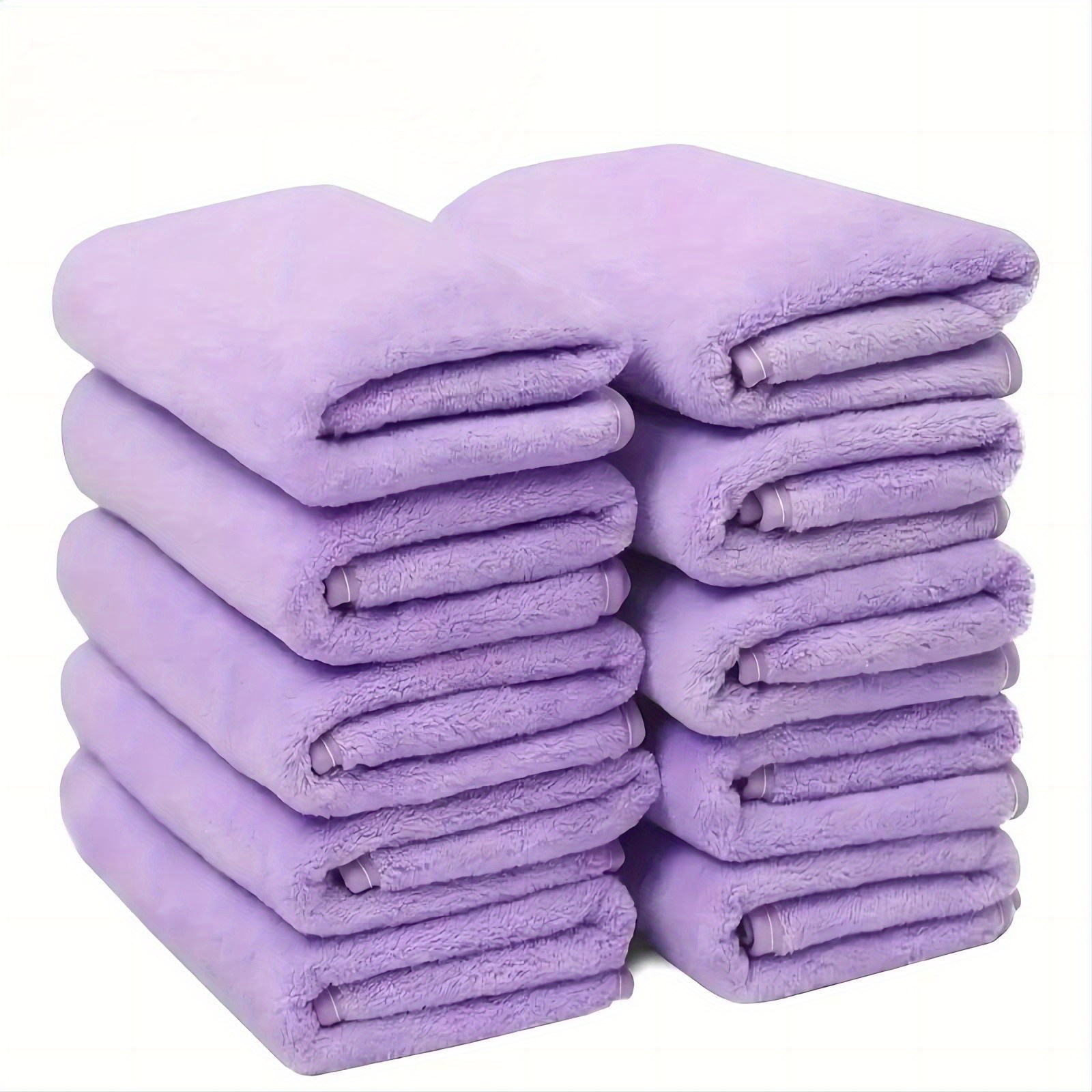 TEMU 10- Fleece Towels, 15.75x31.5 , Super Soft & Absorbent, -functional Cleaning Towels For , Gym, Spa, Use