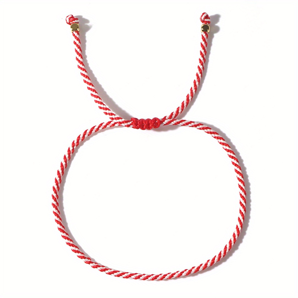 1pc Boho Polyester Twist Rope Bracelet, Adjustable Braided Chain, Unisex Daily Wear Accessory, For