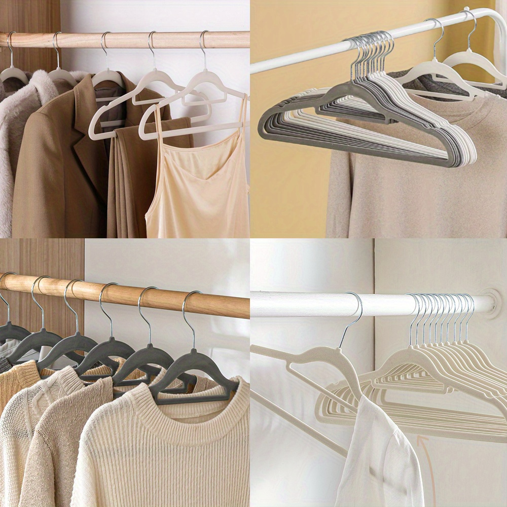 10   velvet hangers with 360 rotatable hooks non slip heavy duty space saving clothes hangers with tie bar for coats suits dresses details 4