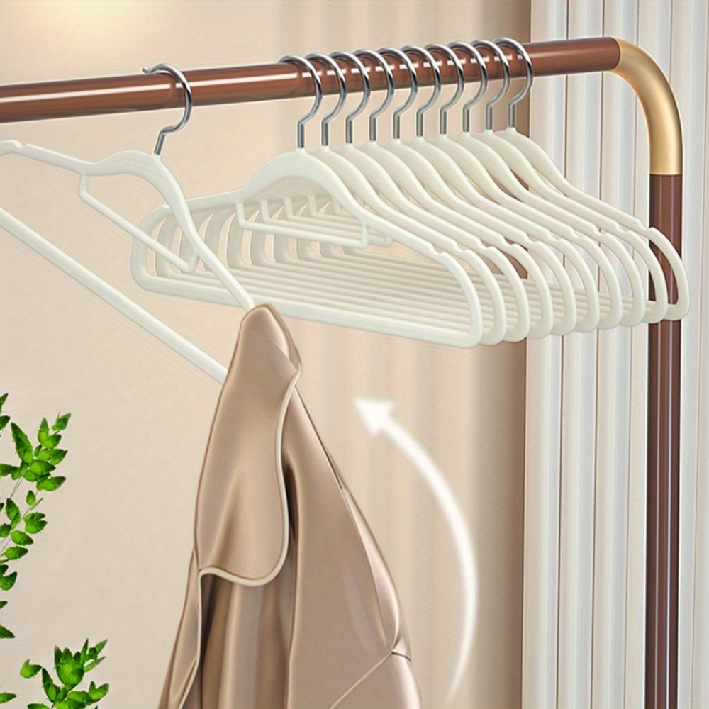 10   velvet hangers with 360 rotatable hooks non slip heavy duty space saving clothes hangers with tie bar for coats suits dresses details 6