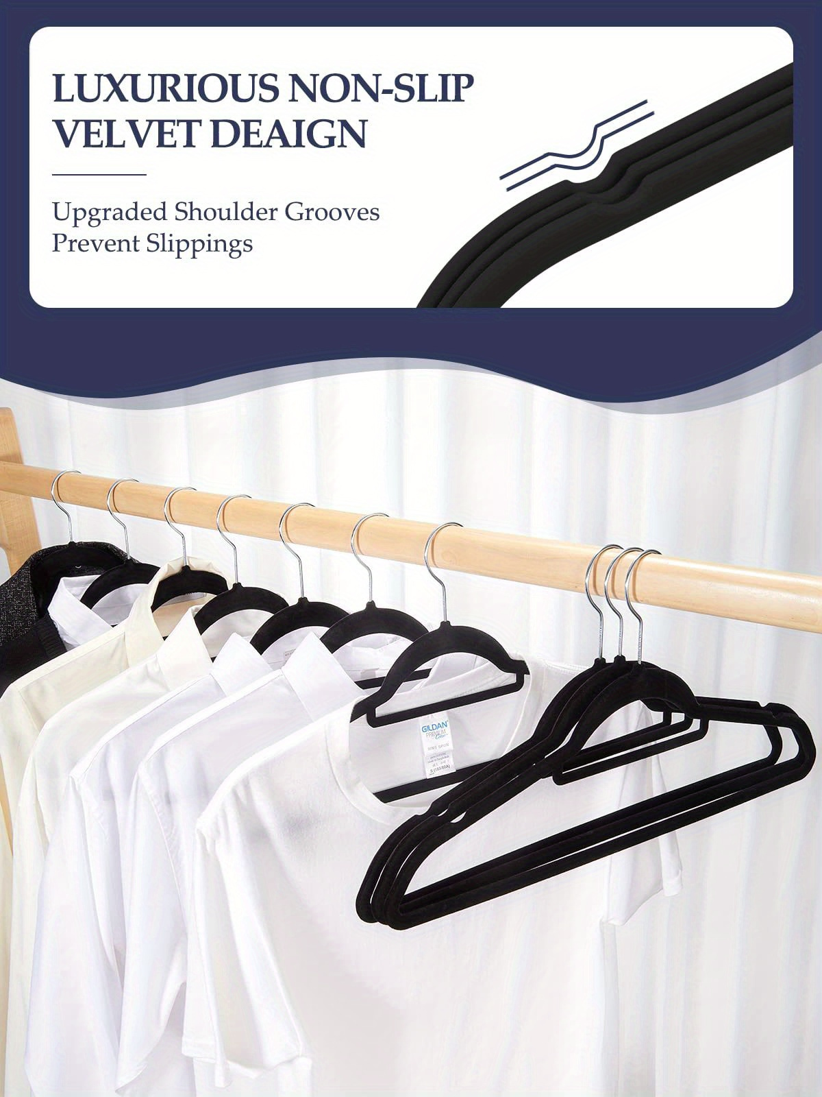 10   velvet hangers with 360 rotatable hooks non slip heavy duty space saving clothes hangers with tie bar for coats suits dresses details 8