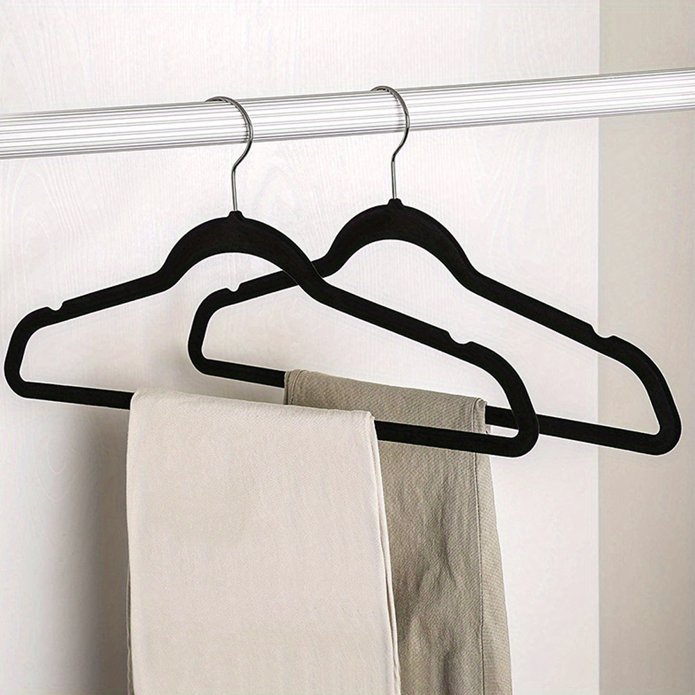 10   velvet hangers with 360 rotatable hooks non slip heavy duty space saving clothes hangers with tie bar for coats suits dresses details 10