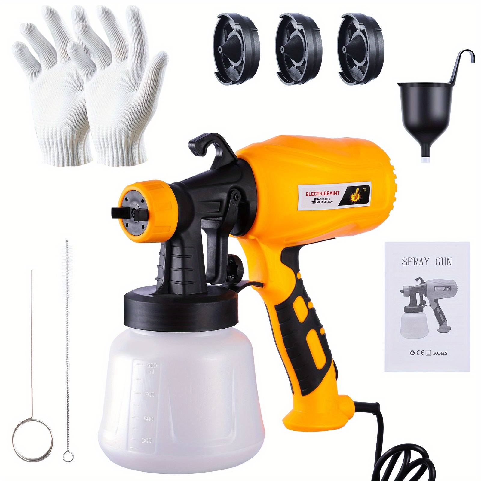 

Versatile Electric Paint Sprayer With 2 Nozzles/ 4 Nozzles And Multiple Spray Patterns - Diy Furniture Refinishing, Interior Walls, And Exterior Painting