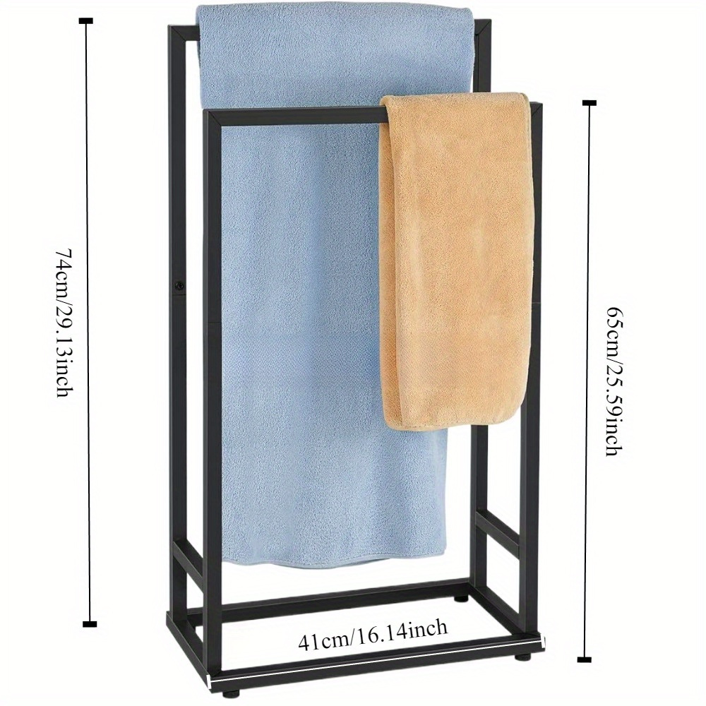 Sturdy Freestanding Towel Rack, Bathroom And Bedroom Storage Shelf, Simple Metal Bath Towel And Blanket Rack, Suitable For Bathroom And Bedroom Storage, Towel Racks
