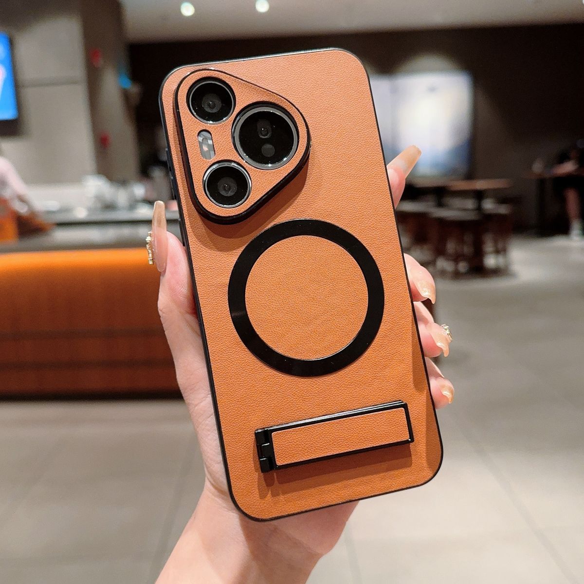 Wireless Charging Invisible Bracket Mobile Phone Case for Huawei Pura 70 Pro Pro+ Ultra_voghion.com
