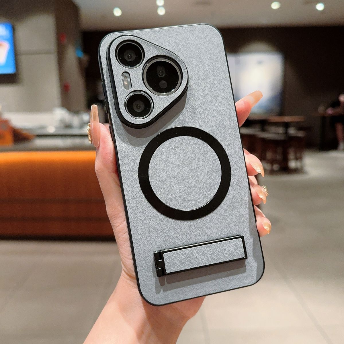 Wireless Charging Invisible Bracket Mobile Phone Case for Huawei Pura 70 Pro Pro+ Ultra_voghion.com