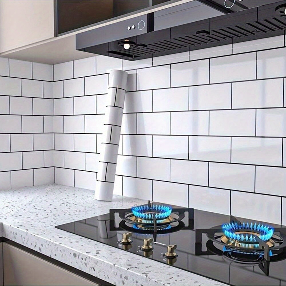 1pc Home Kitchen Stickers Thickened Self-adhesive Wallpaper Marble Pattern Stickers Kitchen Waterproof And Oil-proof Cabinet Countertop Furniture Renovation Wallpaper
