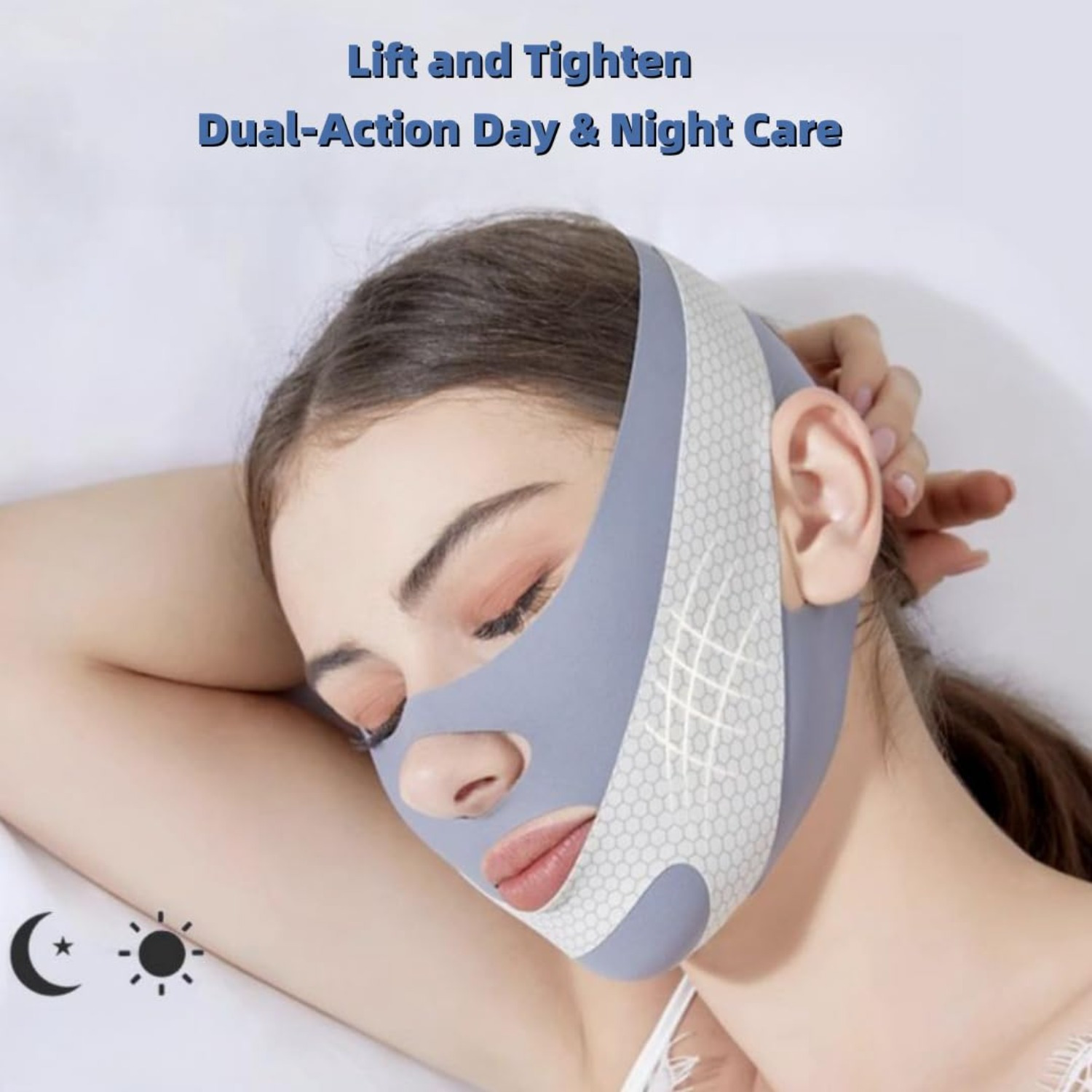 

Ultra Thin Comfortable And Reusable Summer Sleep Face V-shaped , Reusable Breathable Lifting Facial Mask, Chin Strap, Lifting And Tightening Face To Prevent Drooping Beauty Band, For Mother