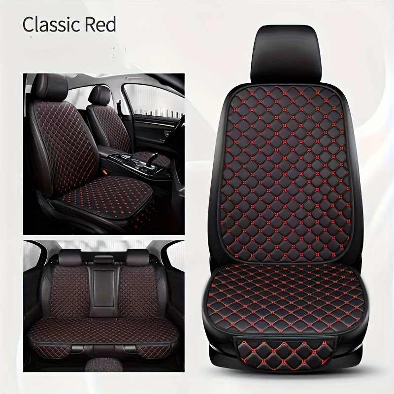 

7-piece Luxury Vehicle Seat Cover Set - Premium Pu Leather Automotive Seat Protectors, Sponge-free, Embossed Star Pattern, All- For Suvs, Trucks