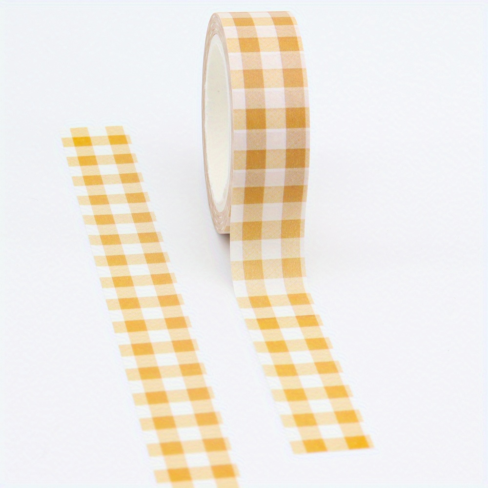Image of 1 Roll 10mx15mm Autumn Theme Washi Tape, Creative Masking Tape, Christmas Design Decorative Arts And Crafts Tape For Scrapbooking, Grid Diaries And Gift Wrapping