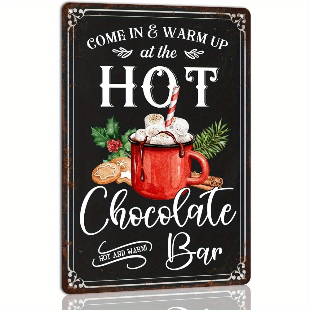 

Vintage Hot Sign - Wall Decor, Waterproof & Easy To Hang, Farmhouse, Cafe, Or Home - Ideal Christmas Gift (8x12 Inches)