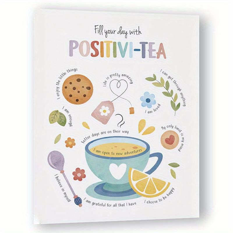 Positive Affirmations Poster - 8x10in Unframed, Perfect For Calming Corner, School Psychology & Therapist Office Decor,halloween Christmas Decor