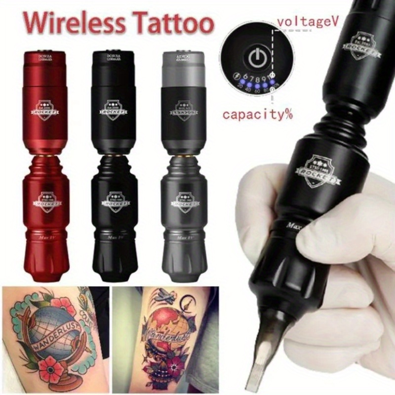 

Set Japan Motor Wireless Tattoo Power Supply Rca Interface Rotary Tattoo Pen Kit