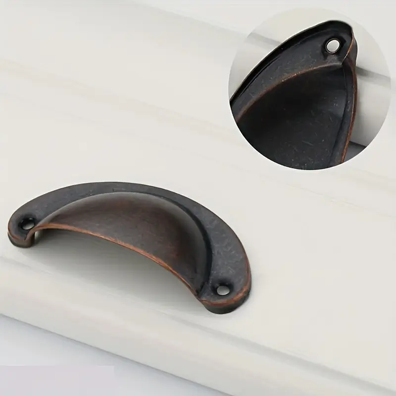 8 Maniglie Semicerchio Nero Per Mobili - Stile Vintage, Con Viti, Per Cassetti E Armadi - Foto 6