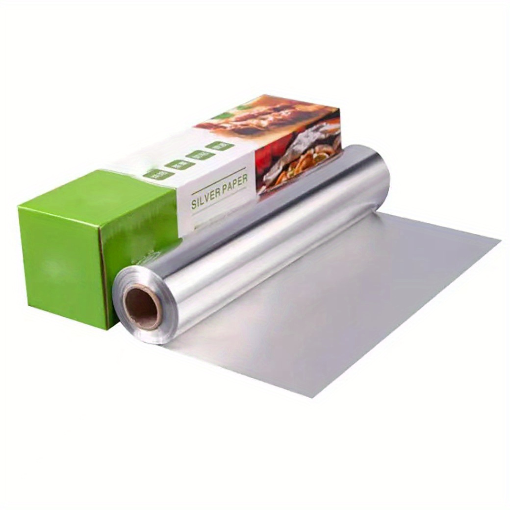 

1 Roll, Disposable Tin , Disposable , Household Aluminum Roll For Grilling And , Grilling , And Greaseproof , , Too, Safe For Direct