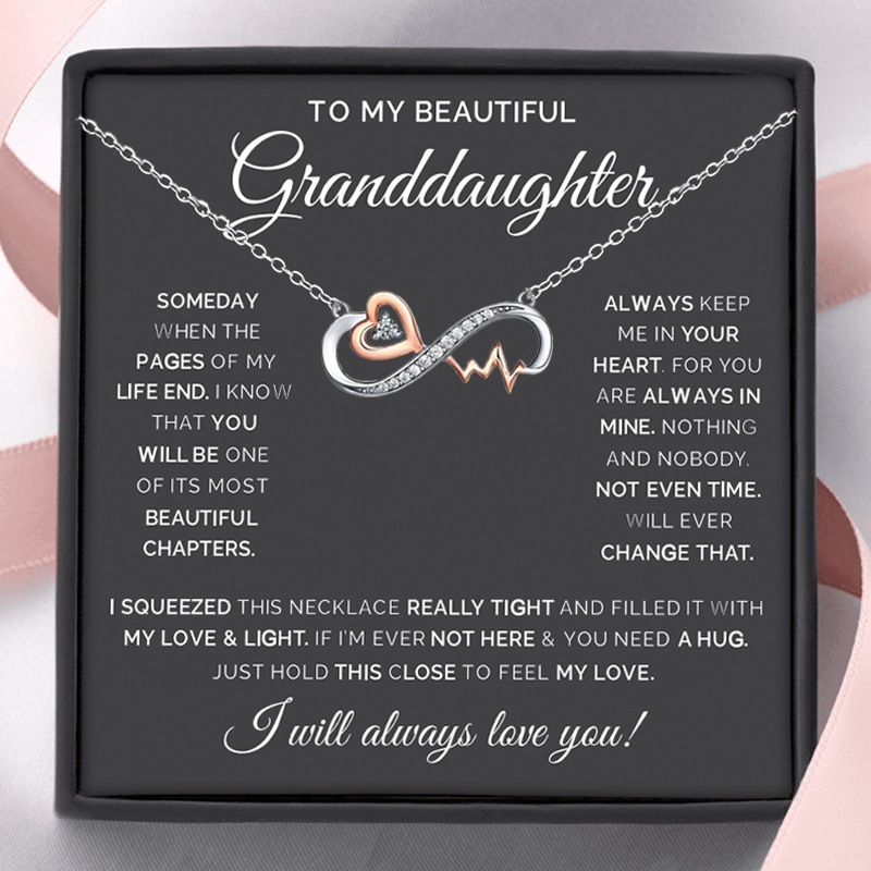 TEMU Infinity Heart Necklace For My Granddaughter - A Perfect Gift For Birthdays And Christmas