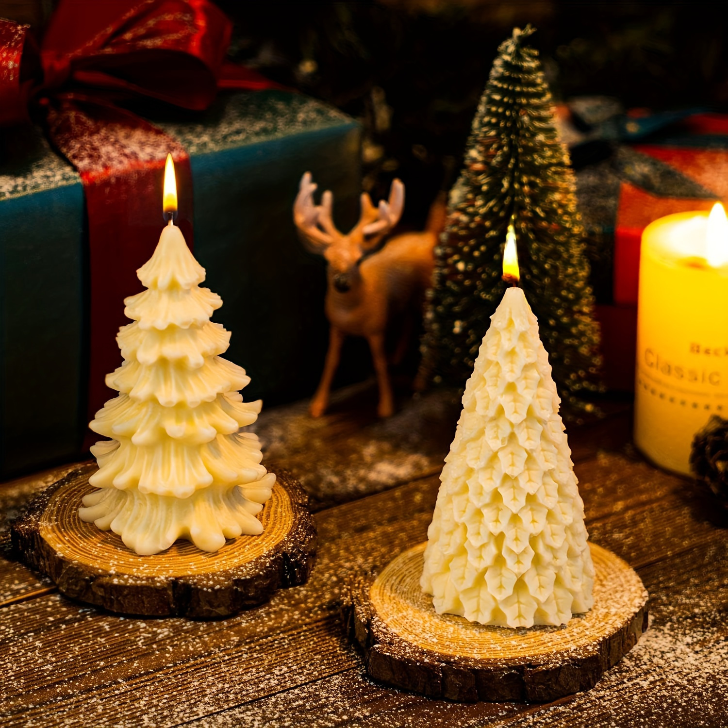 

2pcs, 3d Christmas Tree Candle Mold, Silicone Mold For Candle Making, Handmade Candle Making Mold, Diy Craft Resin Mold For Fondant Cake, Aromatherapy Candle, Chocolate, Soap, Candy