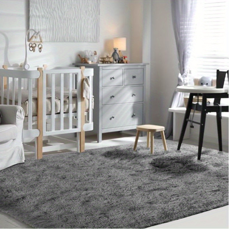LOCHAS Fluffy Soft Carpet For Kids Room Anti-Skid Shaggy Area Rug Comfy Bedroom Living Room Rugs Indoor Machine Washable Carpet, 4'X6',Gray - Walmart Supplies