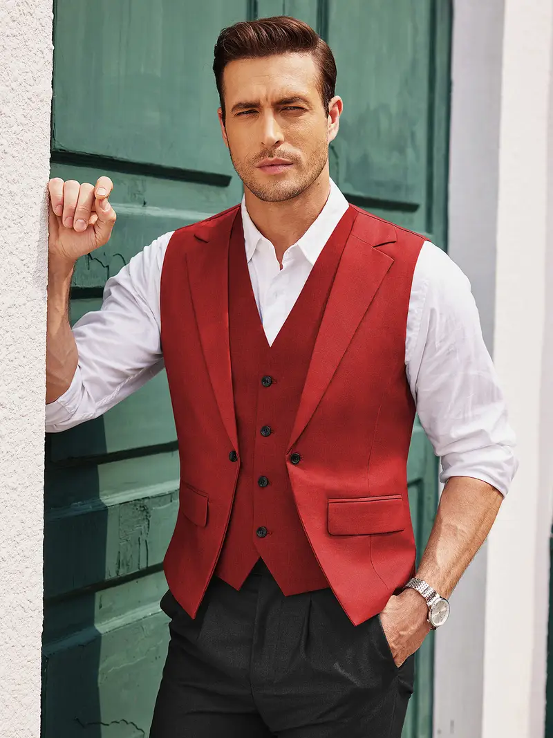mens formal fashion vest layered waistcoat business dress - Temu mens formal fashion vest layered waistcoat business dress - Temu