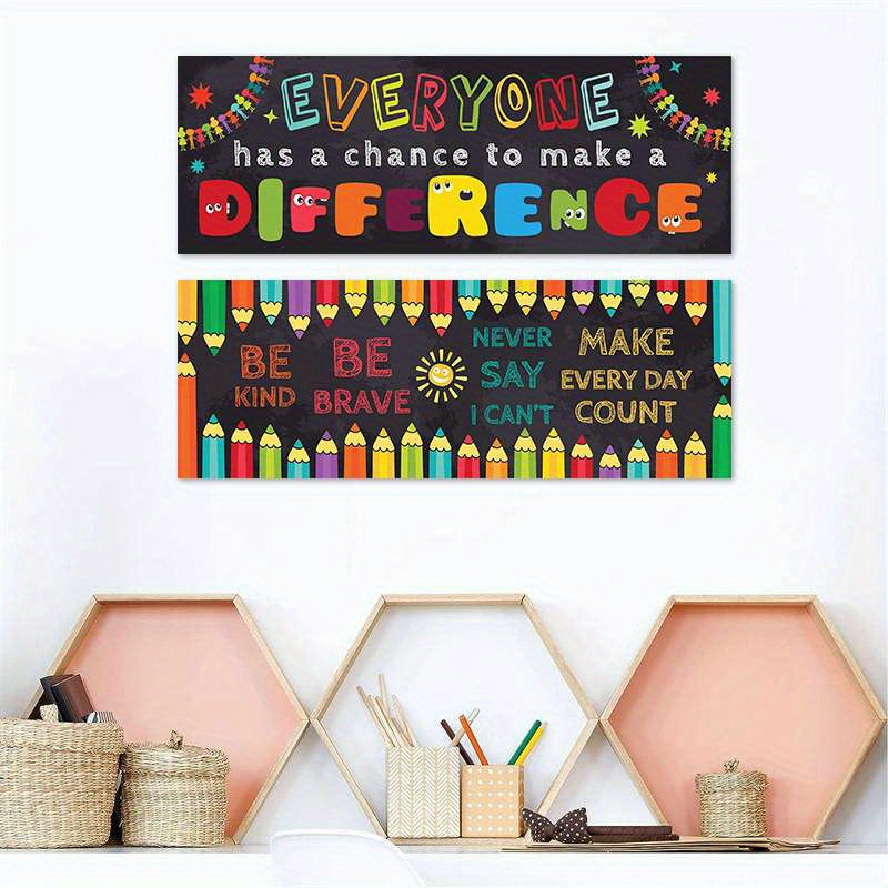 Autocollant Mural 'Be The Change' – Inspiration, Entrée, Classe, Déco Vinyl
