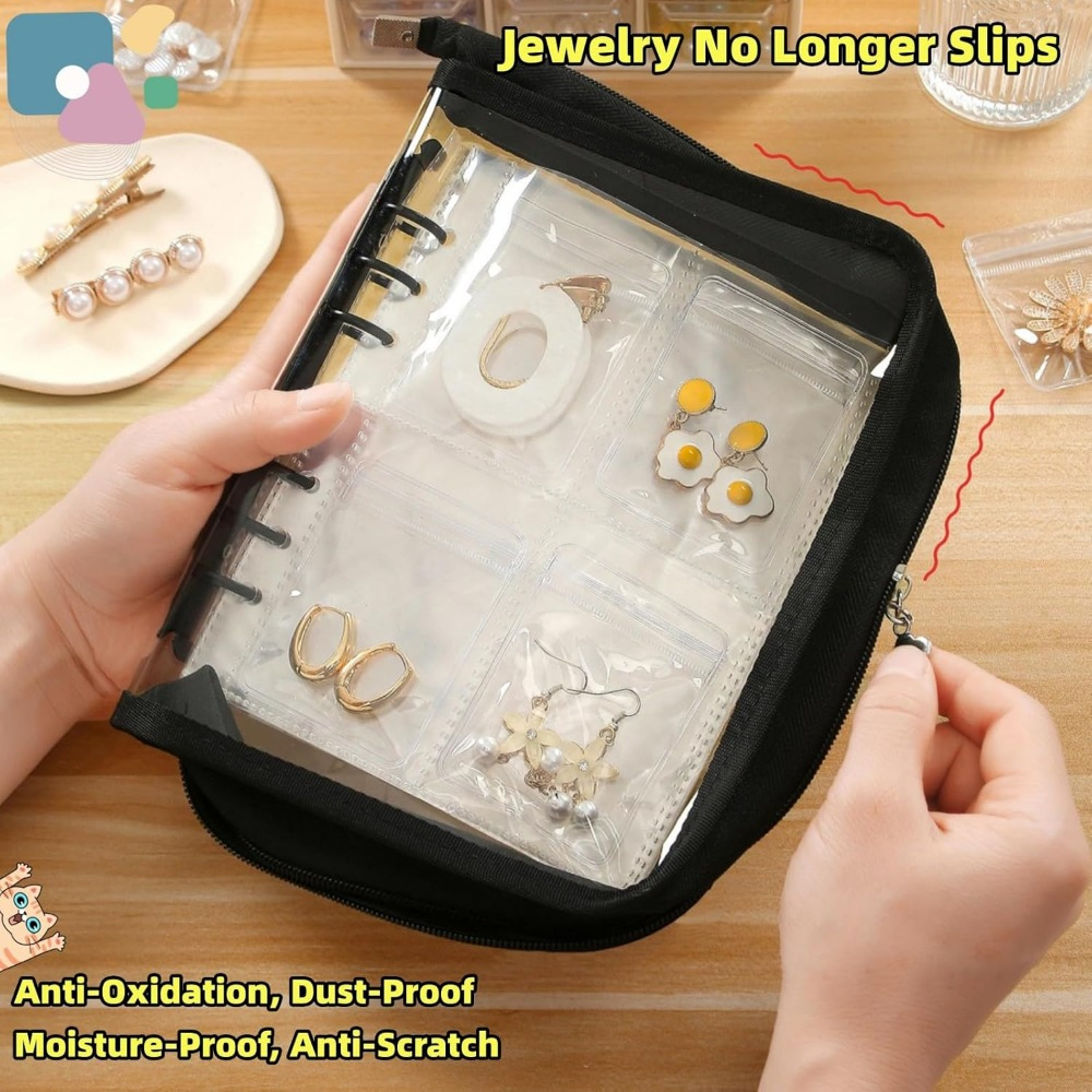 high capacity travel jewelry organizer case transparent Temu Peru