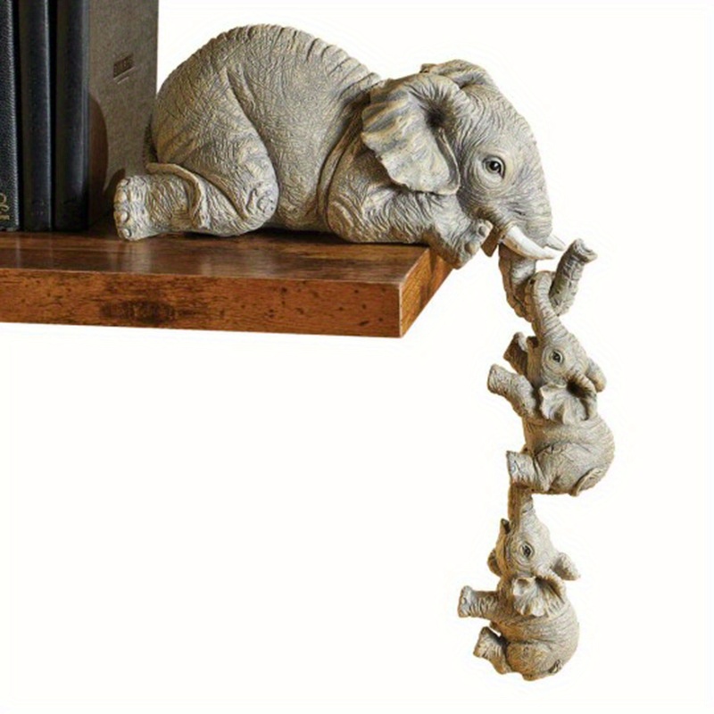 

Elephant Small Elephant Ornament Resin Trio Elephant Creative Home Ornament Patio Gardening