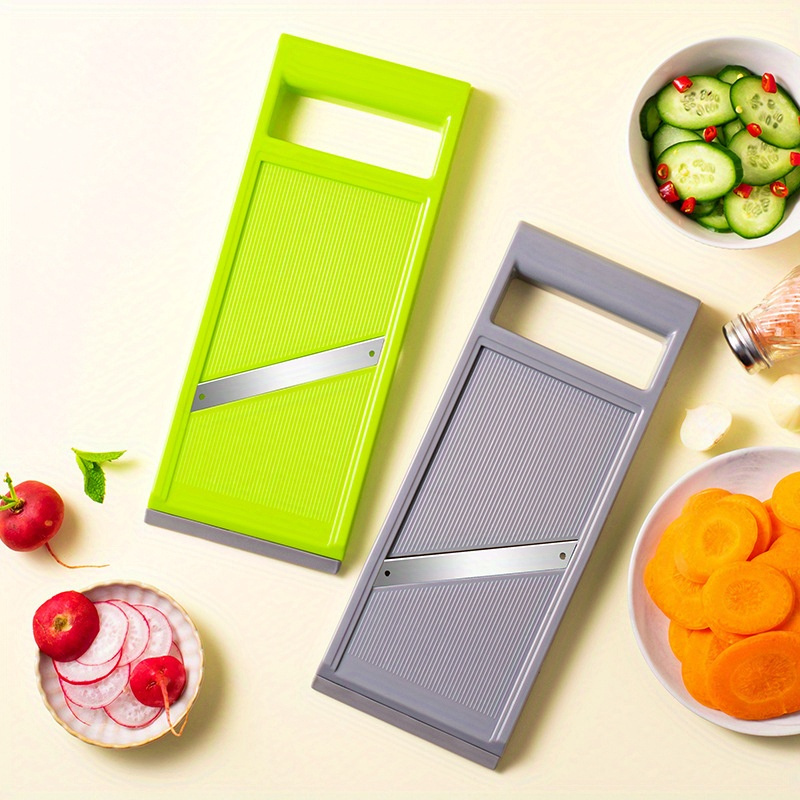 

Multi-functional Kitchen Slicer: Handheld With , Grate, And Shred Options - Includes Cucumber Slicer, Radish Grater, And Potato - Non-slip Grip And Compact Design