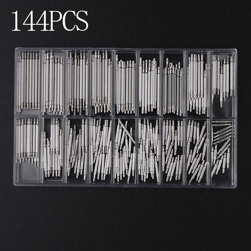 

144pcs Watch Repair Tool Kit - Stainless Steel Spring Bar Pins For Watch Band Replacement And Link Pin Removal, No Electricity Required, Watchmaking Hardware Accessories