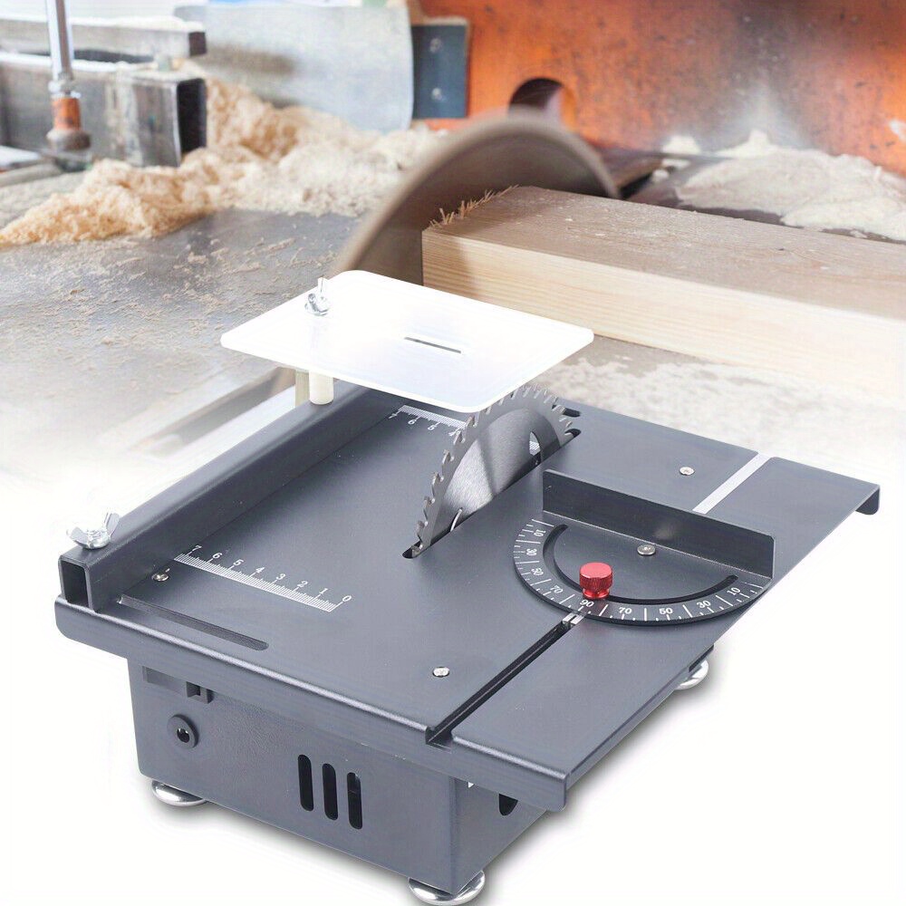 Mini Scie De Table Portable 10,2 Cm - 9000 Tr/min Pour Couper Bois, Acier, Aluminium - Avec 2 Lames