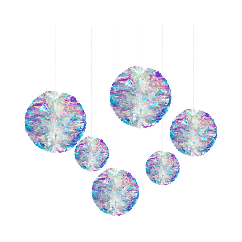 Image of 6 Wedding Proposal Party Ornaments Honeycomb Ball Foil Ceiling Hanging Flowers Wedding Birthday Theme Party Fairy Princess Rainbow Show Decoration Table Decoration