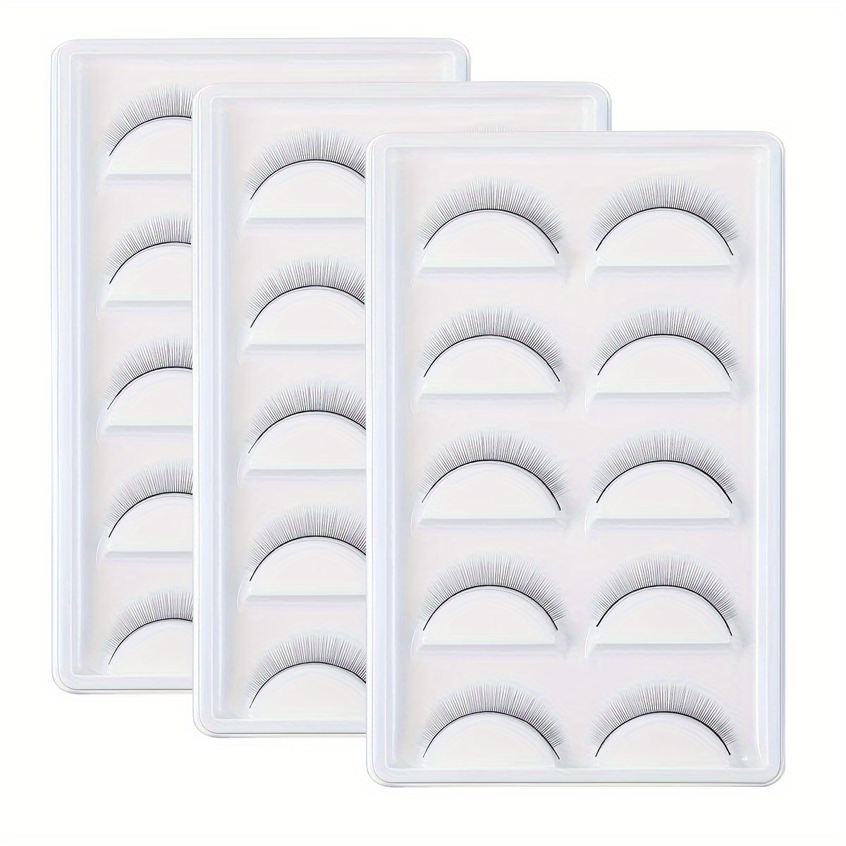 

15 Practice Eyelashes For Human Model Heads, Natural Strip Lashes, Self-adhesive Practice Eyelashes, Used For Teaching And Training In Eyelash Extensions.